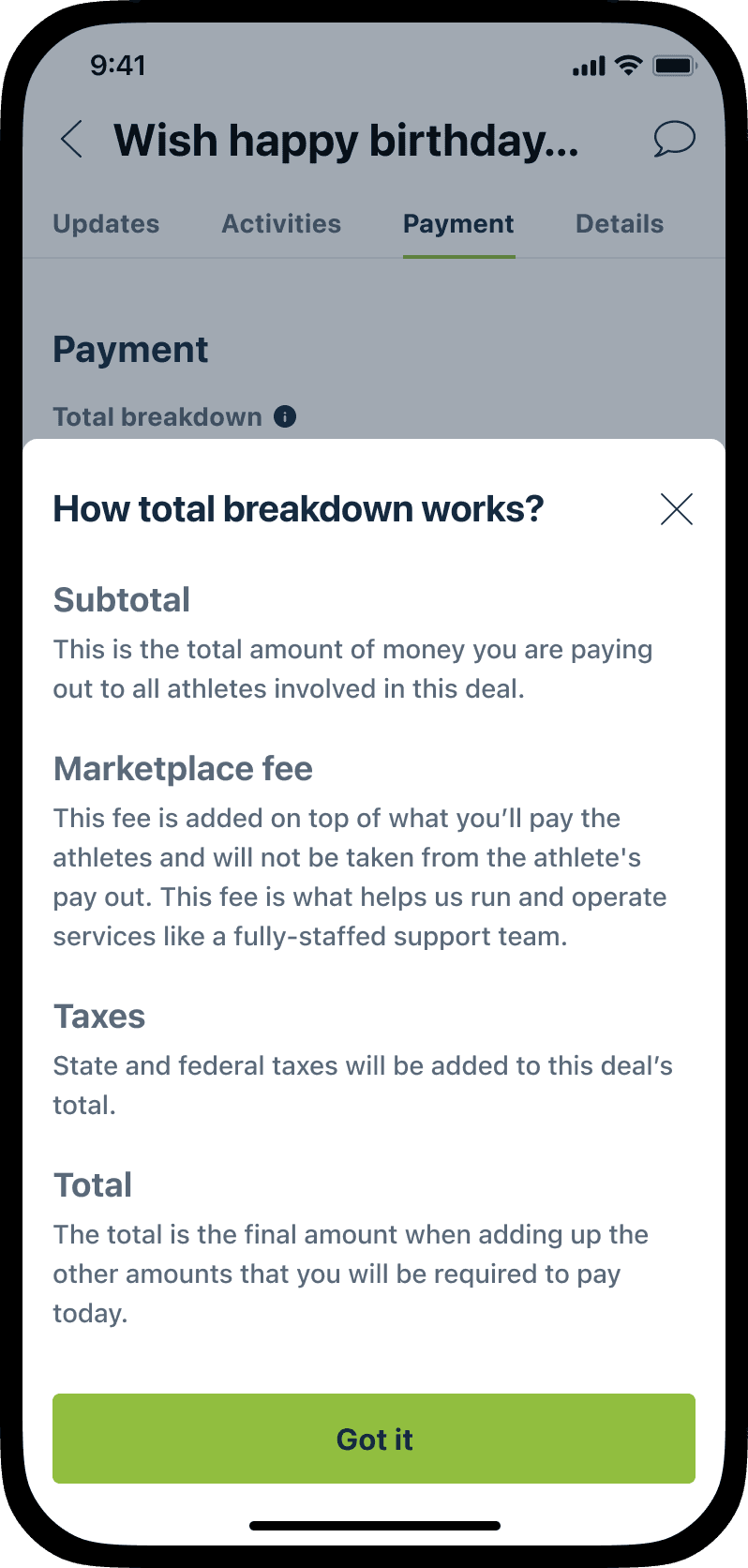 Opendorse screenshot 4